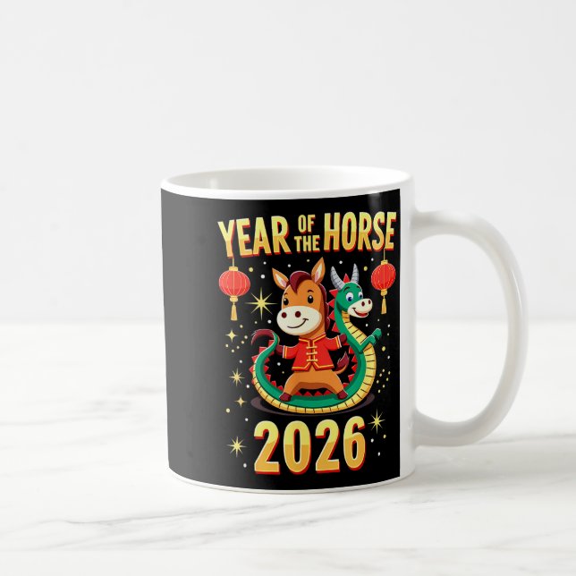 Chinese New Year 2026 Year Of The Horse  Coffee Mug (Right)