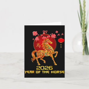 Chinese New Year 2026 Year Of The Horse For Women  Card