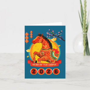Chinese New Year 2026 Year Of The Horse Happy Luna Card
