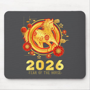 Chinese New Year 2026 Year Of The Horse Happy Luna Mouse Mat