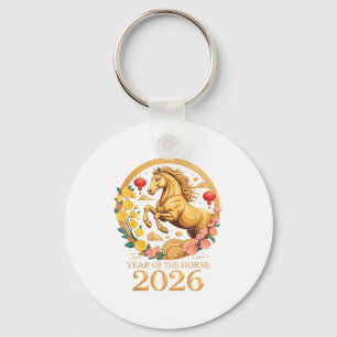 Chinese New Year 2026 Year Of The Horse Happy New Key Ring