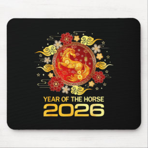 Chinese New Year 2026 Year Of The Horse Happy New  Mouse Mat