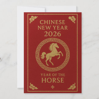 Chinese New Year 2026 - Year of the Horse Holiday Card