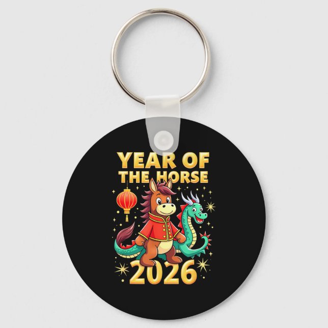 Chinese New Year 2026 Year Of The Horse  Key Ring (Front)