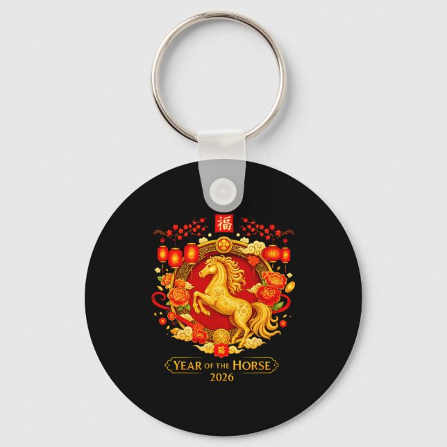 Chinese New Year 2026 Year Of The Horse  Key Ring (Front)