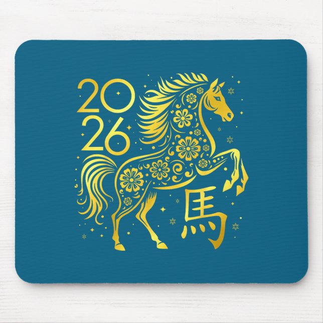 Chinese New Year 2026 Year Of The Horse Lunar New  Mouse Mat (Front)