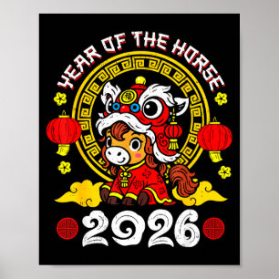 Chinese New Year 2026 Year Of The Horse Lunar New  Poster