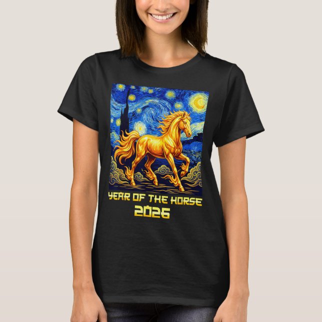 Chinese New Year 2026 Year Of The Horse Lunar New  T-Shirt (Front)