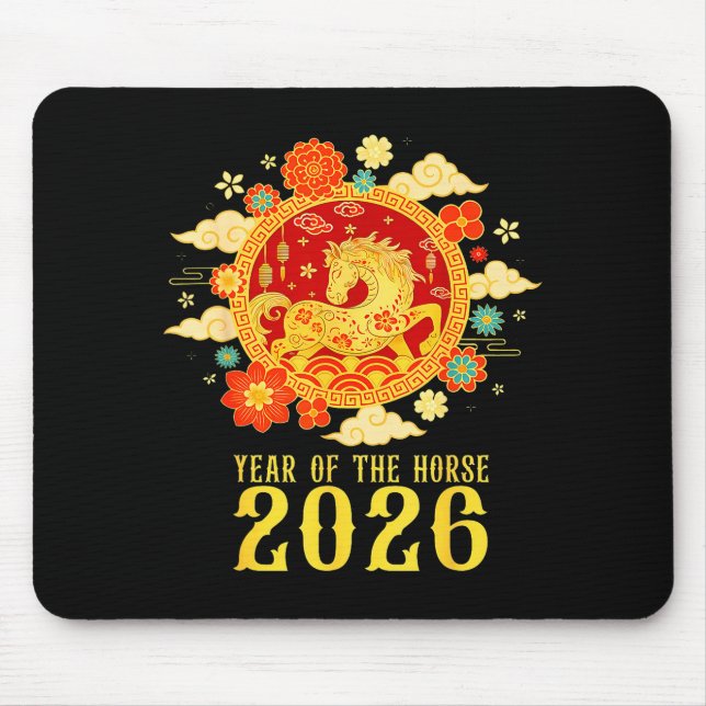 Chinese New Year 2026 Year Of The Horse  Mouse Mat (Front)