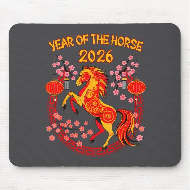 Chinese New Year 2026 Year Of The Horse  Mouse Mat (Front)
