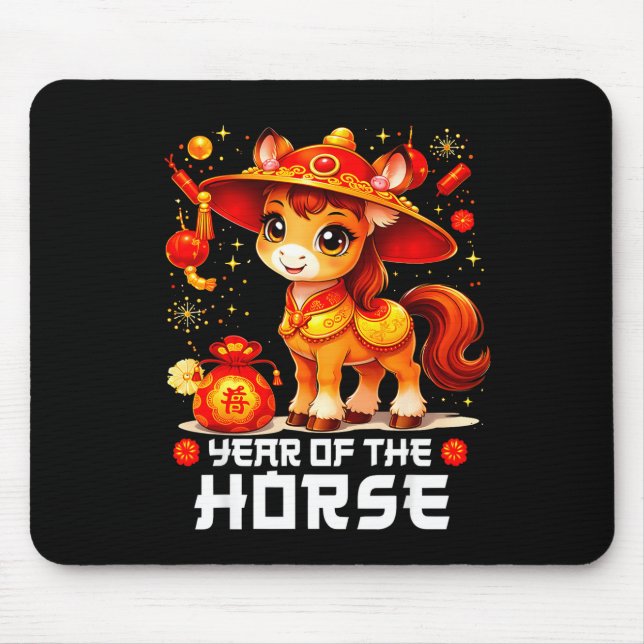 Chinese New Year 2026 Year Of The Horse  Mouse Mat (Front)
