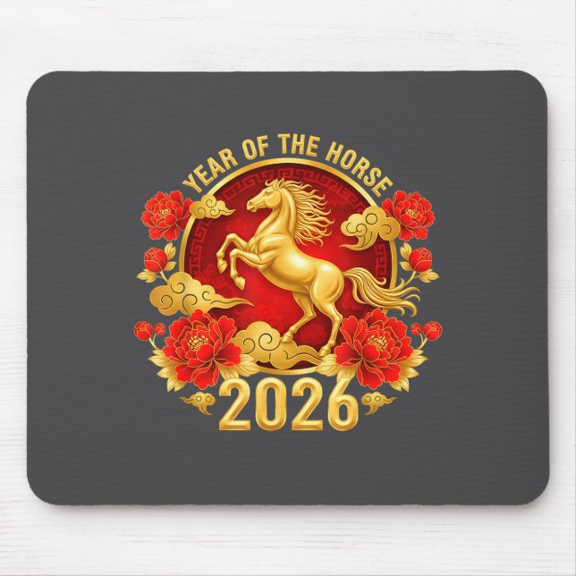 Chinese New Year 2026 Year Of The Horse  Mouse Mat (Front)