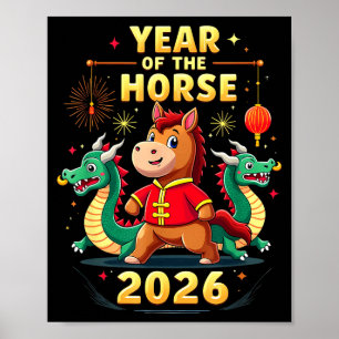 Chinese New Year 2026 Year Of The Horse Poster
