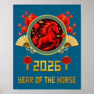 Chinese New Year 2026 Year Of The Horse Poster
