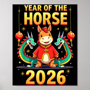Chinese New Year 2026 Year Of The Horse Poster