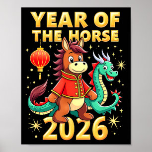 Chinese New Year 2026 Year Of The Horse Poster