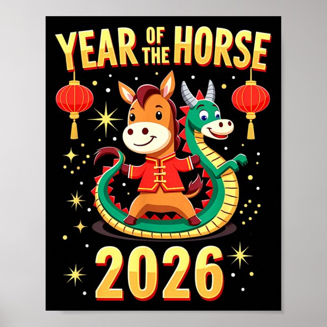 Chinese New Year 2026 Year Of The Horse  Poster (Front)