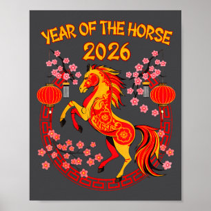 Chinese New Year 2026 Year Of The Horse Poster