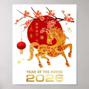 Chinese New Year 2026 Year Of The Horse Poster