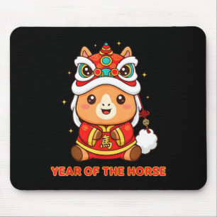 Chinese new year 2026 year of the horse toddler mouse mat