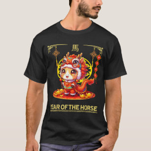 Chinese New Year 2026 Zodiac Year Of Horse For Kid T-Shirt