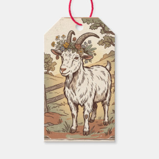 Chinese New Year 2027 Rustic Goat Gift Tags