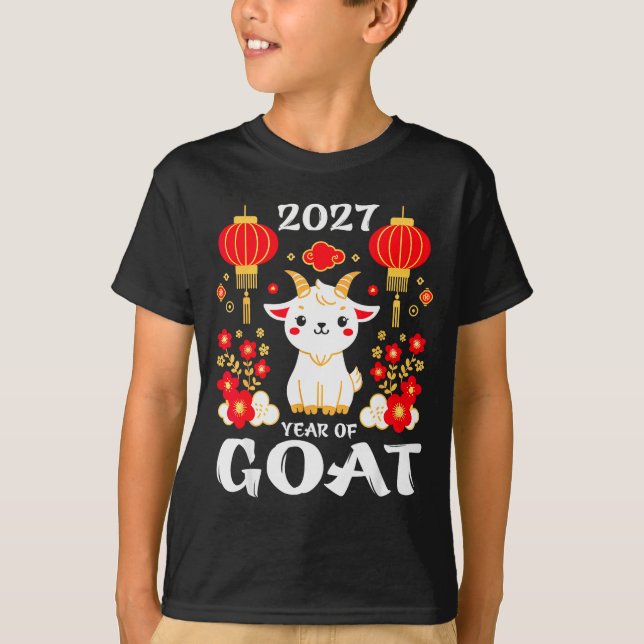 Chinese New Year 2027 Year Of The Goat 2027 New Ye T-Shirt (Front)