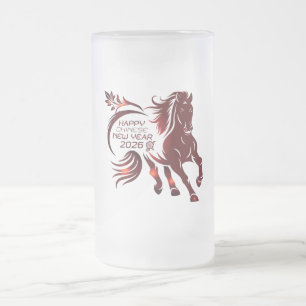 CHINESE NEW YEAR Beer Glass Frosted Glass Beer Mug
