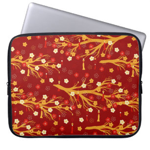 Chinese New Year Branches and Tassels Laptop Sleeve