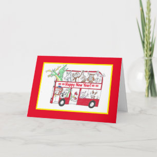 Chinese New Year Bus - Year of the Tiger Card