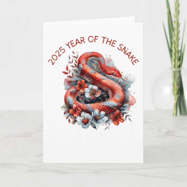 Chinese New Year Card 2025 Year of the Snake (Front)