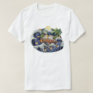 Chinese New Year Cat Tossing Oranges T-Shirt