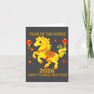 Chinese New Year Clothing Year Of The Horse 2026  Card