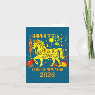 Chinese New Year Clothing Year Of The Horse 2026  Card
