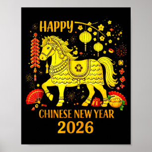 Chinese New Year Clothing Year Of The Horse 2026  Poster