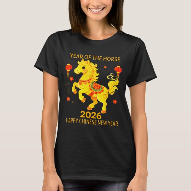 Chinese New Year Clothing Year Of The Horse 2026  T-Shirt (Front)