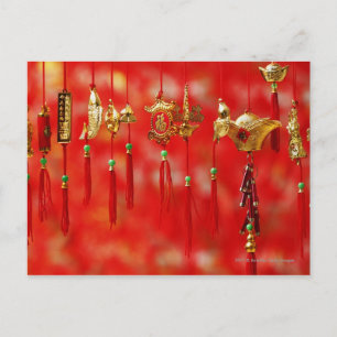 Chinese New Year decoration Holiday Postcard