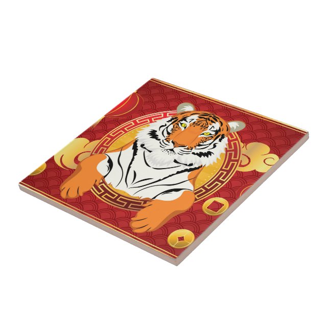 Chinese new year design with tiger tile (Side)