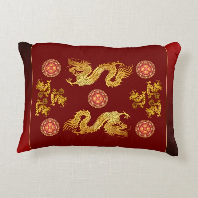 Chinese New Year Dragon 2024 decorated AP Decorative Cushion (Back)