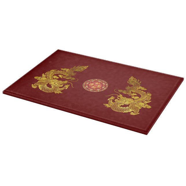 Chinese New Year Dragon 2024 decorated CB2 Cutting Board (Corner)