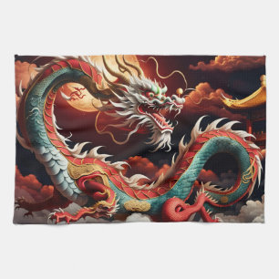 Chinese New Year Dragon 2024 KitchT03 Tea Towel