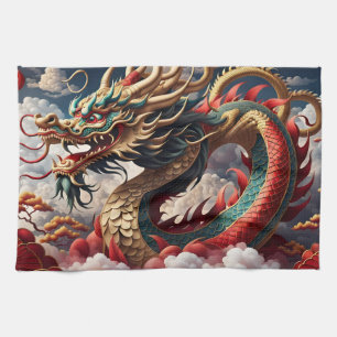 Chinese New Year Dragon 2024 KitchT04 Tea Towel