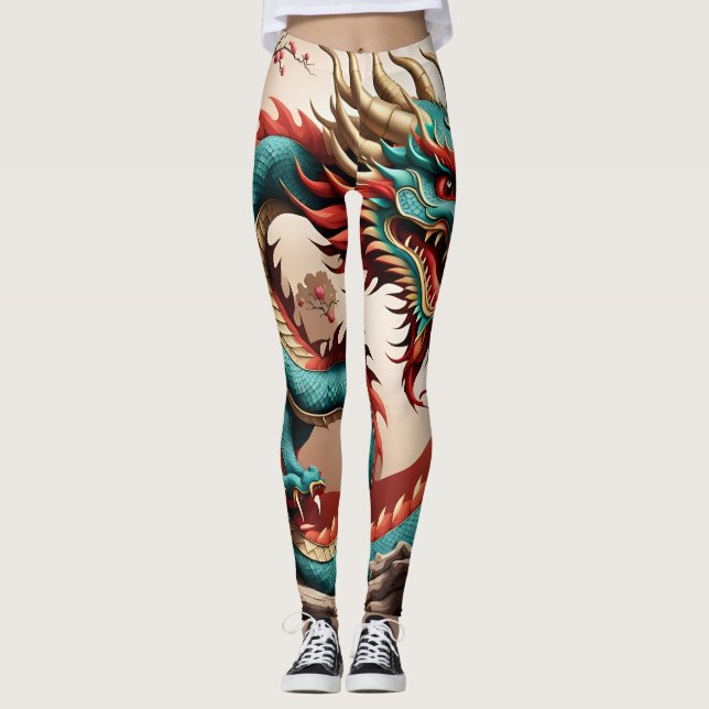 Chinese New Year Dragon 2024 Leg01 Leggings (Front)