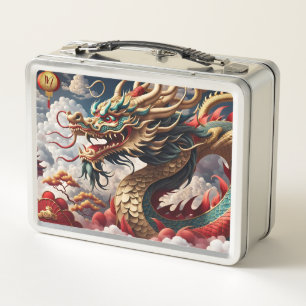 Chinese New Year Dragon 2024 Monogram LBox04 Metal Lunch Box