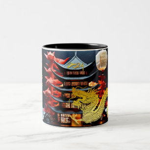 Chinese New Year Dragon 2024 Temple 2TMug Two-Tone Coffee Mug