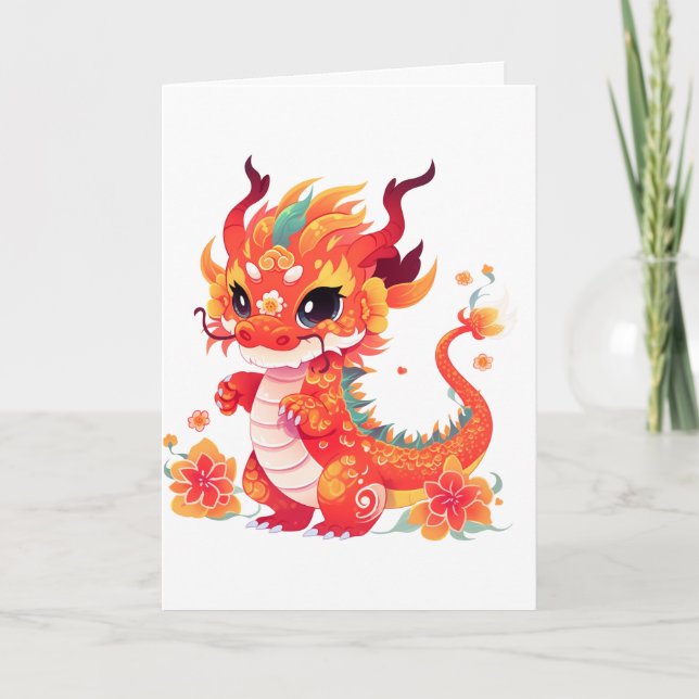 Chinese New Year Dragon  Card (Front)