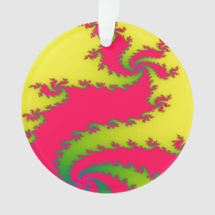 Chinese New Year Dragon Fractal Acrylic Ornament