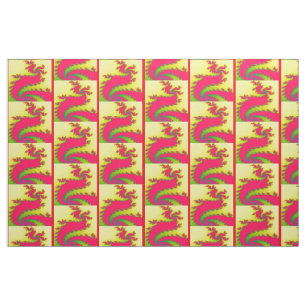 Chinese New Year Dragon Fractal Craft Fabric