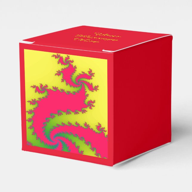 Chinese New Year Dragon Fractal Custom Favour Box (Front Side)