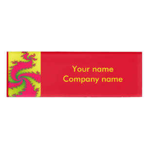 Chinese New Year Dragon Fractal Custom Name Tag